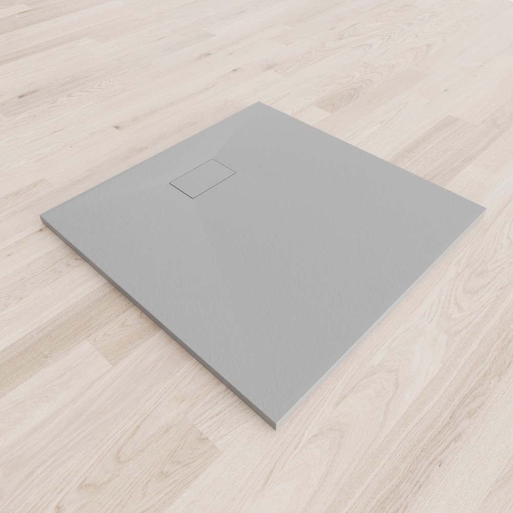 SMC Duschwanne Boreal in Stein-Optik inkl. Ablaufgarnitur - Grau SMC Duschwanne Boreal in Stein-Optik inkl. Ablaufgarnitur - Grau 100x100 cm