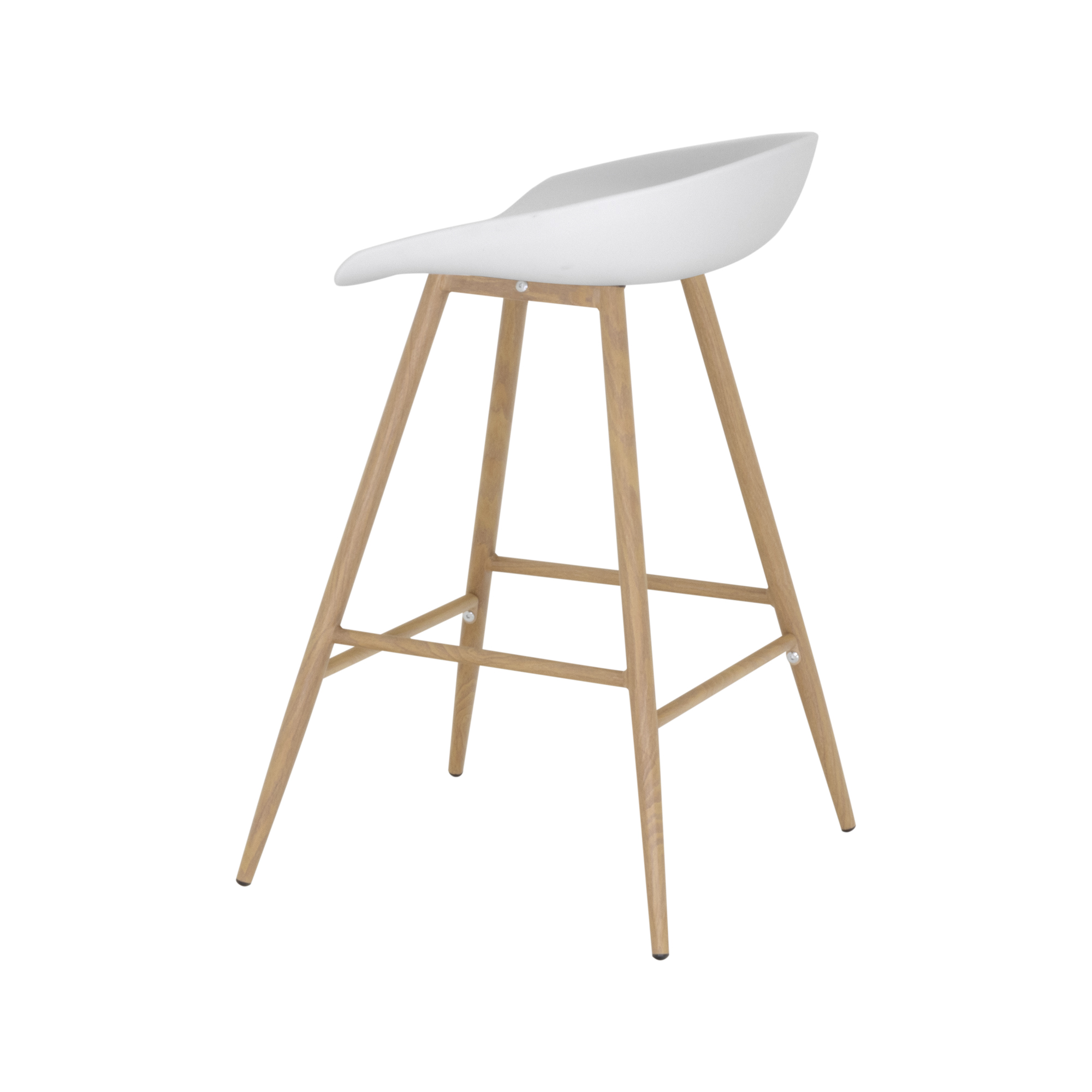 Design Barhocker Pollok in Holzfarbe 4er Set