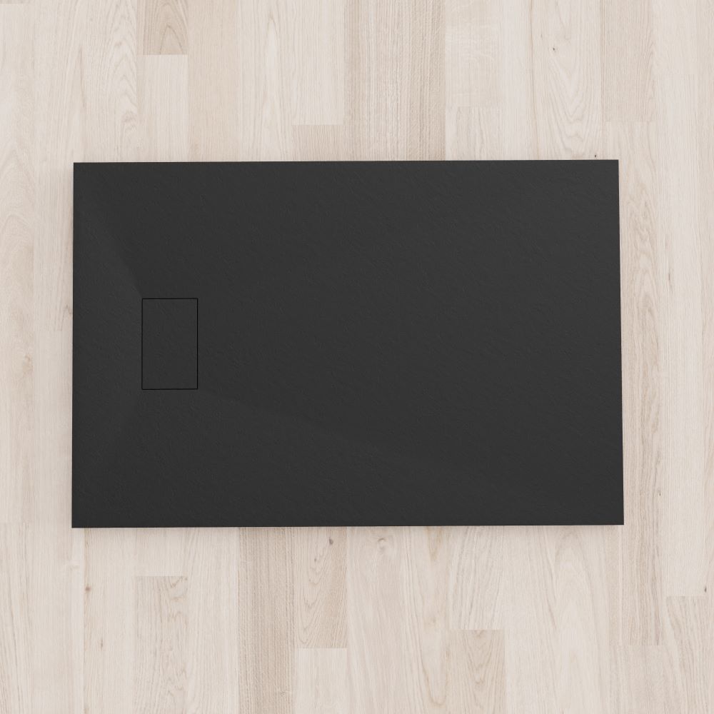 SMC Duschwanne Boreal in Stein-Optik inkl. Ablaufgarnitur - Schwarz 80x120 cm SMC Duschwanne Boreal in Stein-Optik inkl. Ablaufgarnitur - Schwarz 70x120 cm