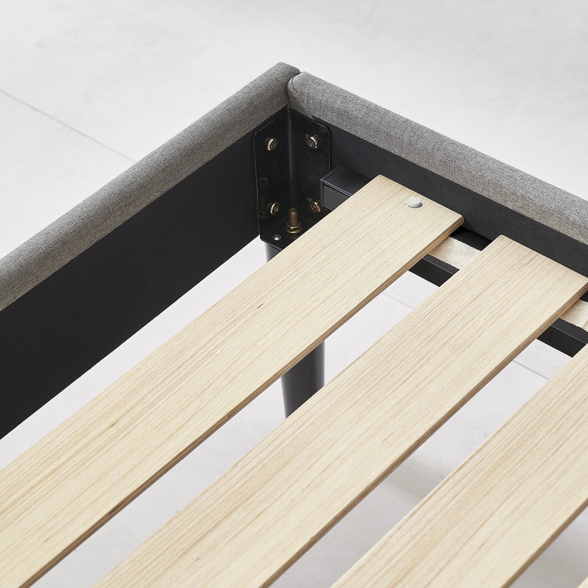 Design Polsterbettt Emily in Beige 90cm-200cm