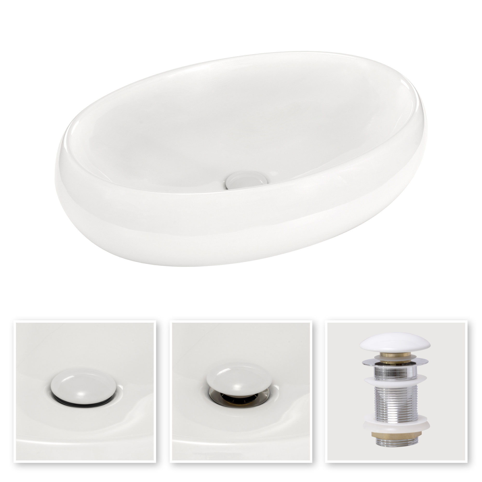 Design Keramik Waschbecken Piave in Weiß Design Keramik Waschbecken Piave in Weiß