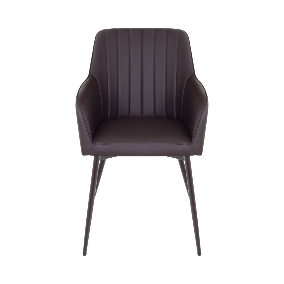 Esszimmerstuhl Wohnzimmerstuhl Dahlia Braun aus Kunstleder Esszimmerstuhl Wohnzimmerstuhl Dahlia Braun aus Kunstleder