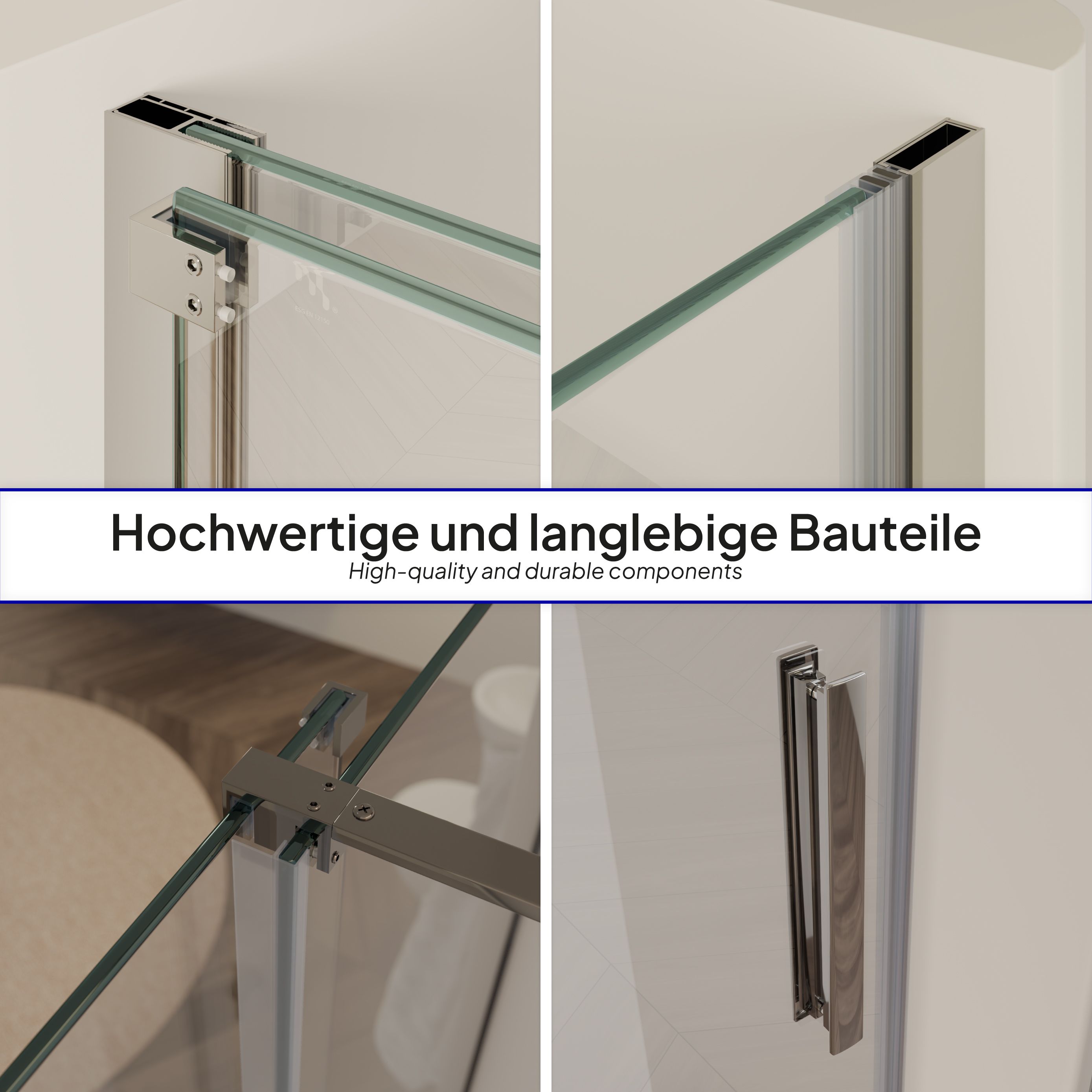 Shower Door Niche Door NADINE with Sliding Door in Chrome made of 8mm Tempered Clear Glass Shower Door Niche Door NADINE with Sliding Door in Chrome made of 8mm Tempered Clear Glass