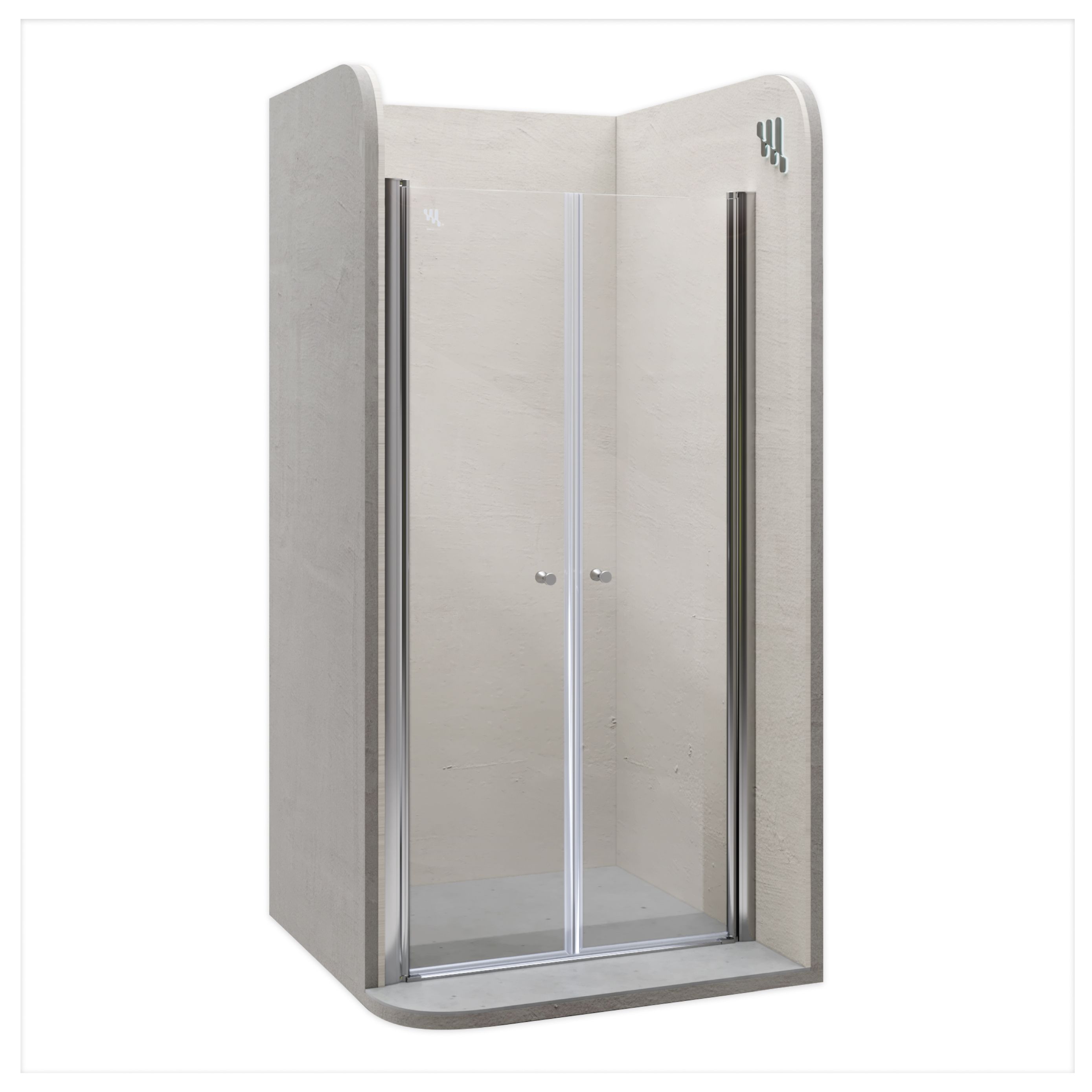 Shower Door Lima with Hinged Doors 68-140 cm made of ESG Safety Glass Lima – Shower Door with Hinged Doors 68-140 cm made of ESG Safety Glass