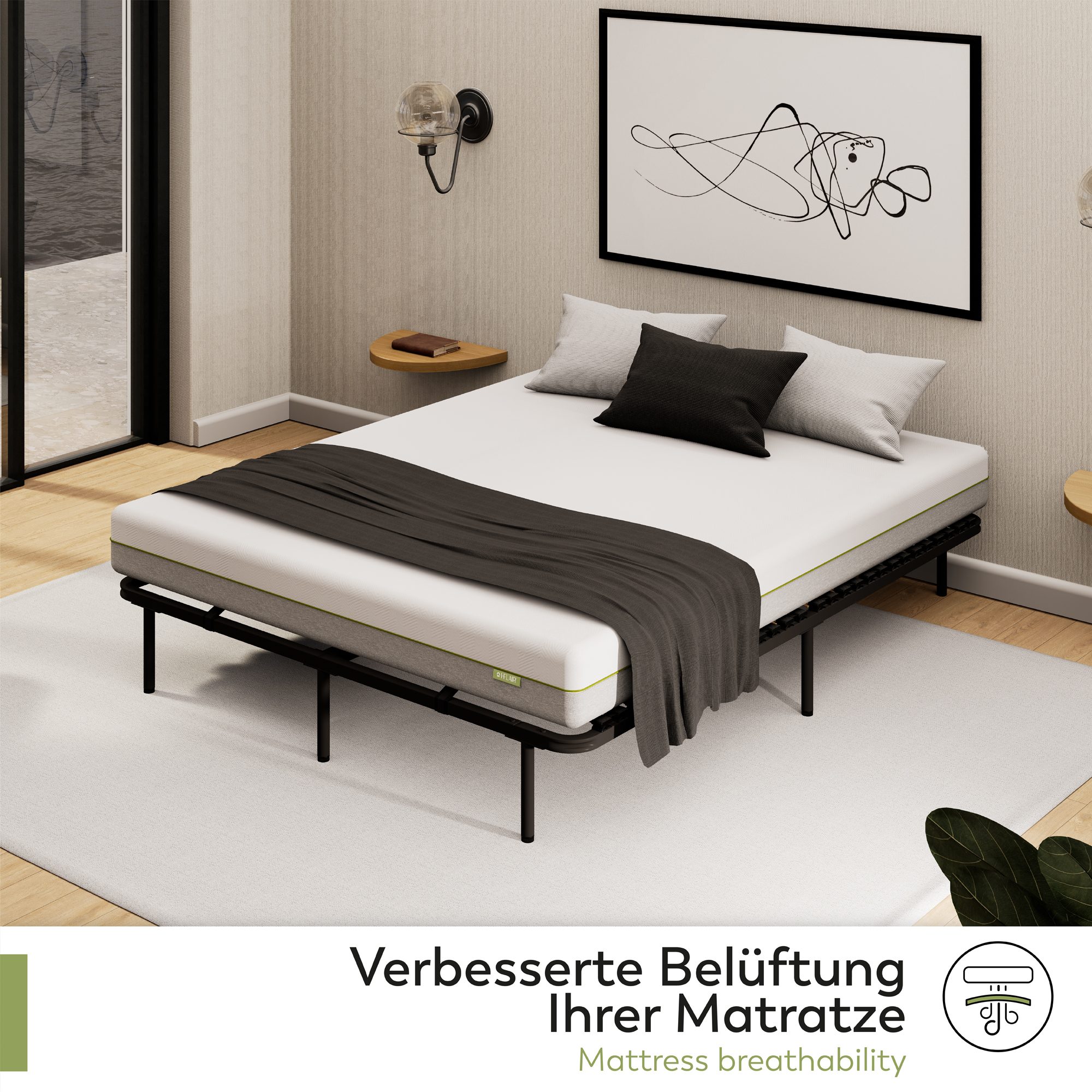 _PT08.jpg Metallbett Gästebett GRACE auf Füßen mit Stauraum - für alle Matratzen und Betten geeignet