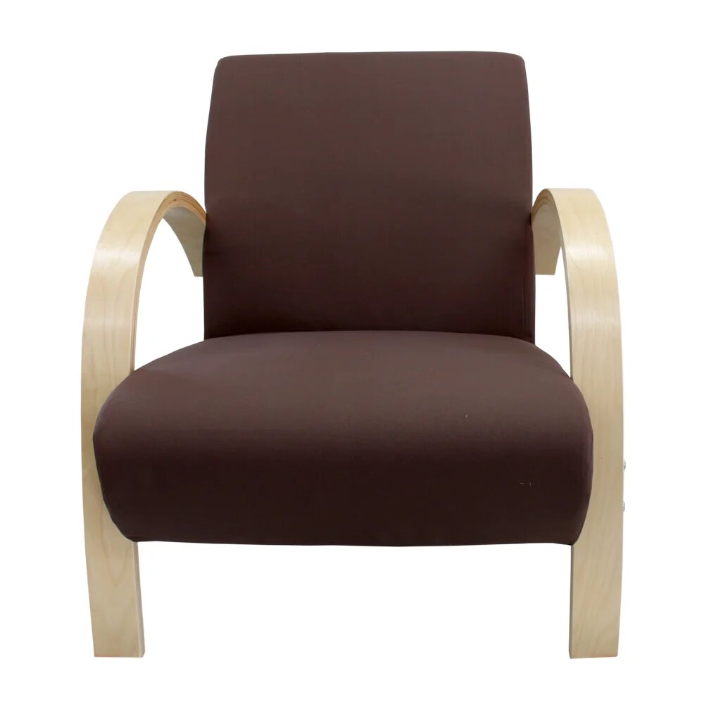 Polstersessel Lounge Sessel mit hochwertigem gepolsterten Stoffbezug - Dunkelbraun Polstersessel Lounge Sessel mit hochwertigem gepolsterten Stoffbezug - Dunkelbraun