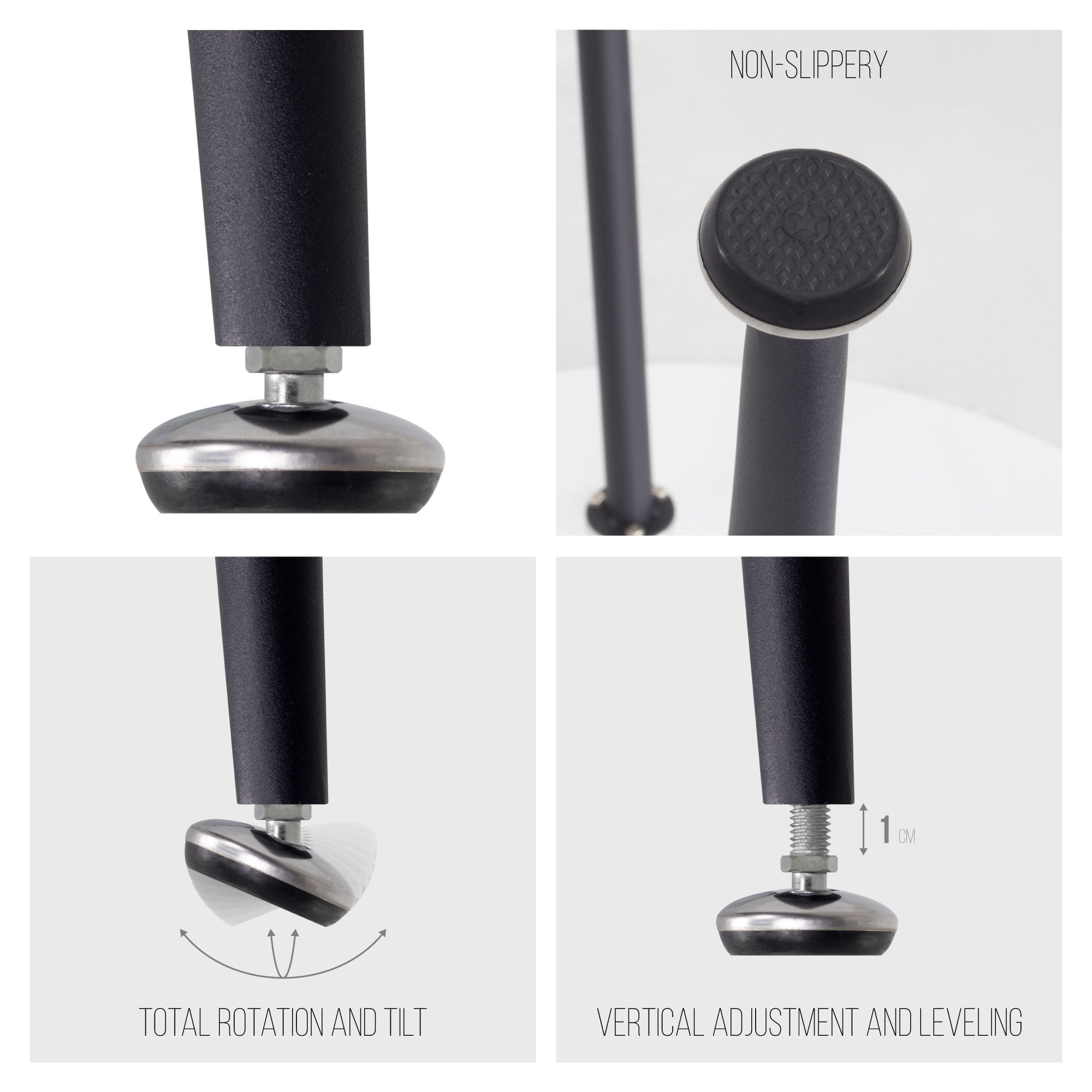 Esszimmer-Tisch CORIN | Tischplatte: Transparentes Glas | Beine: Schwarz Esszimmer-Tisch CORIN | Tischplatte: Glas in weißer Marmor Optik | Beine: Weiß 80 cm