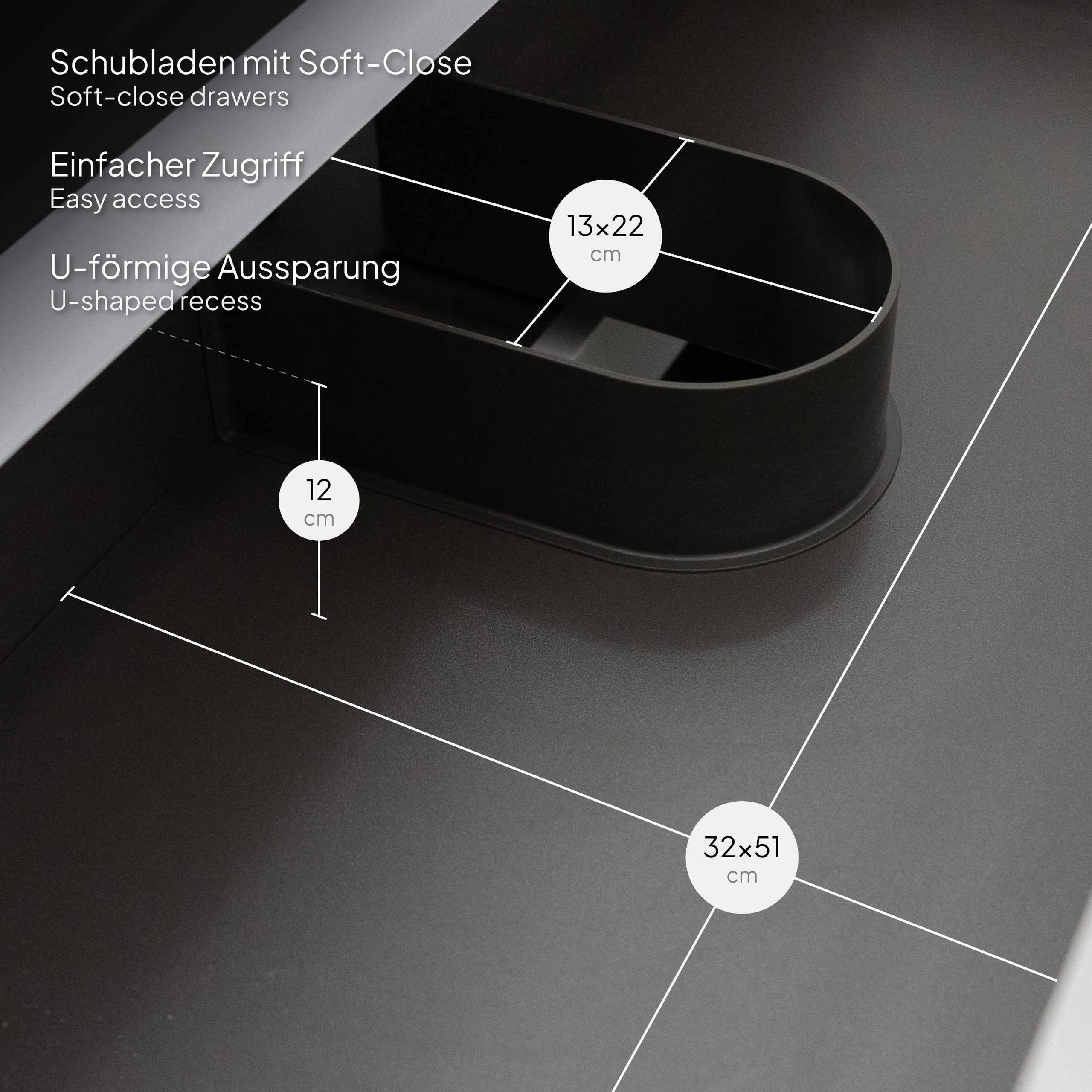 Badmöbel-Set Atena [60/80/100 cm] mit Mineralharz-Waschbecken in Hochglanz Weiß, Unterschrank mit Spiegel und hängendem Hochschrank in Weiß zur Aufbewahrung 60 cm