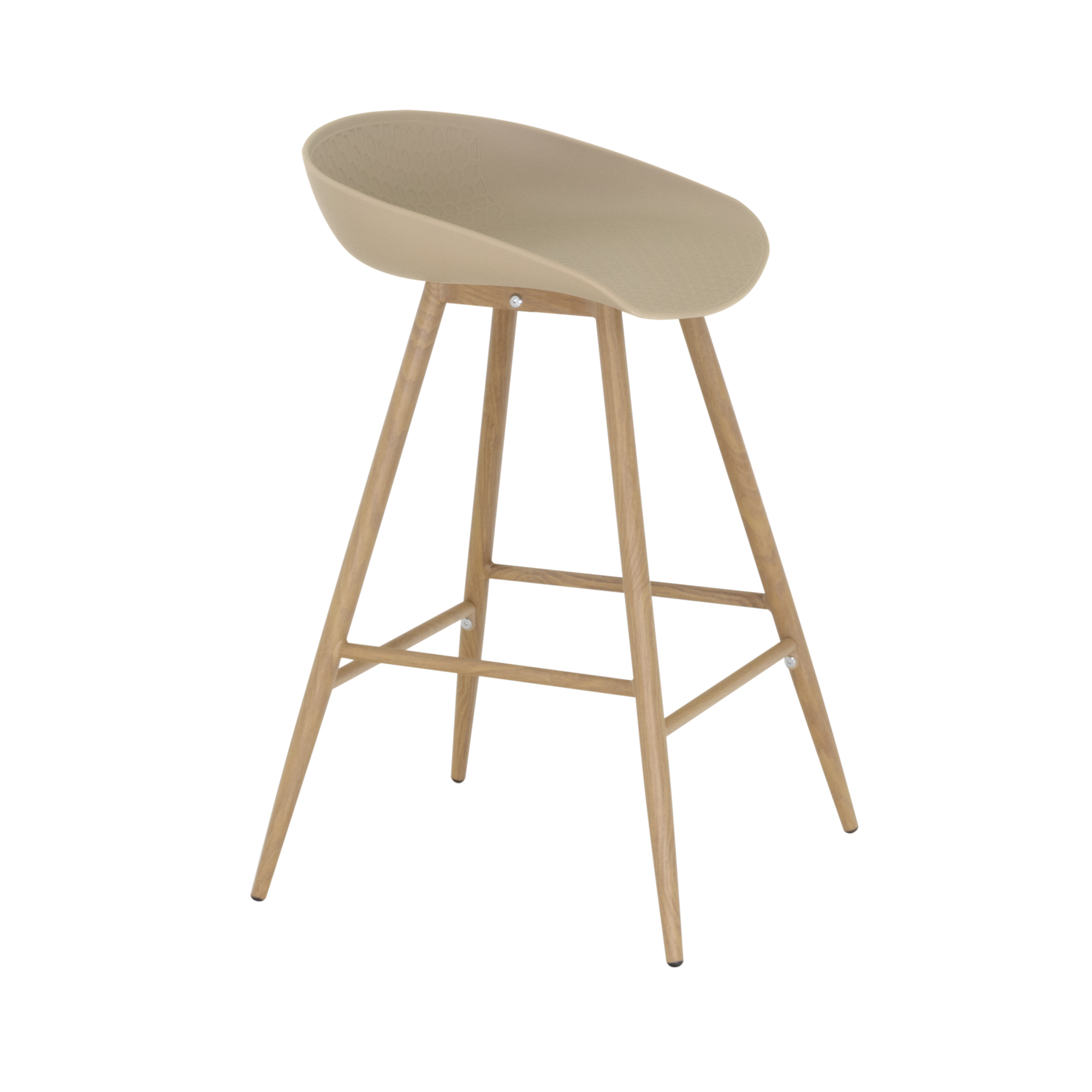 Design Barhocker Pollok in Beige 4er Set