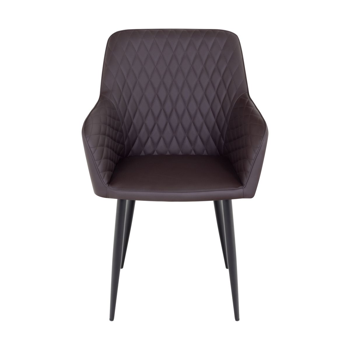 Esszimmerstuhl Wohnzimmerstuhl Watson Braun aus Textilleder