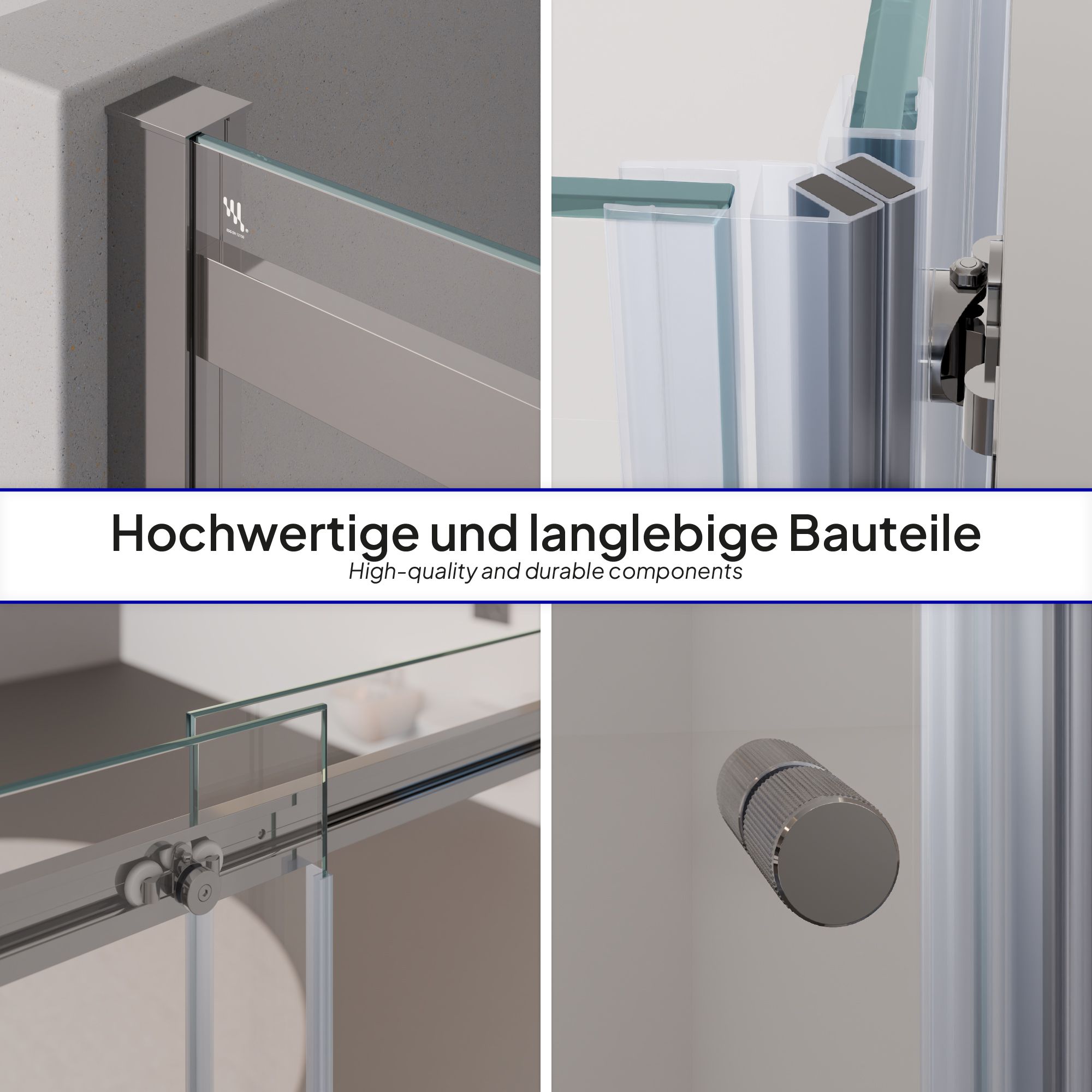 Corner Entry Kaylee with Sliding Doors Made of ESG Safety Glass Corner Entry Kaylee with Sliding Doors Made of ESG Safety Glass