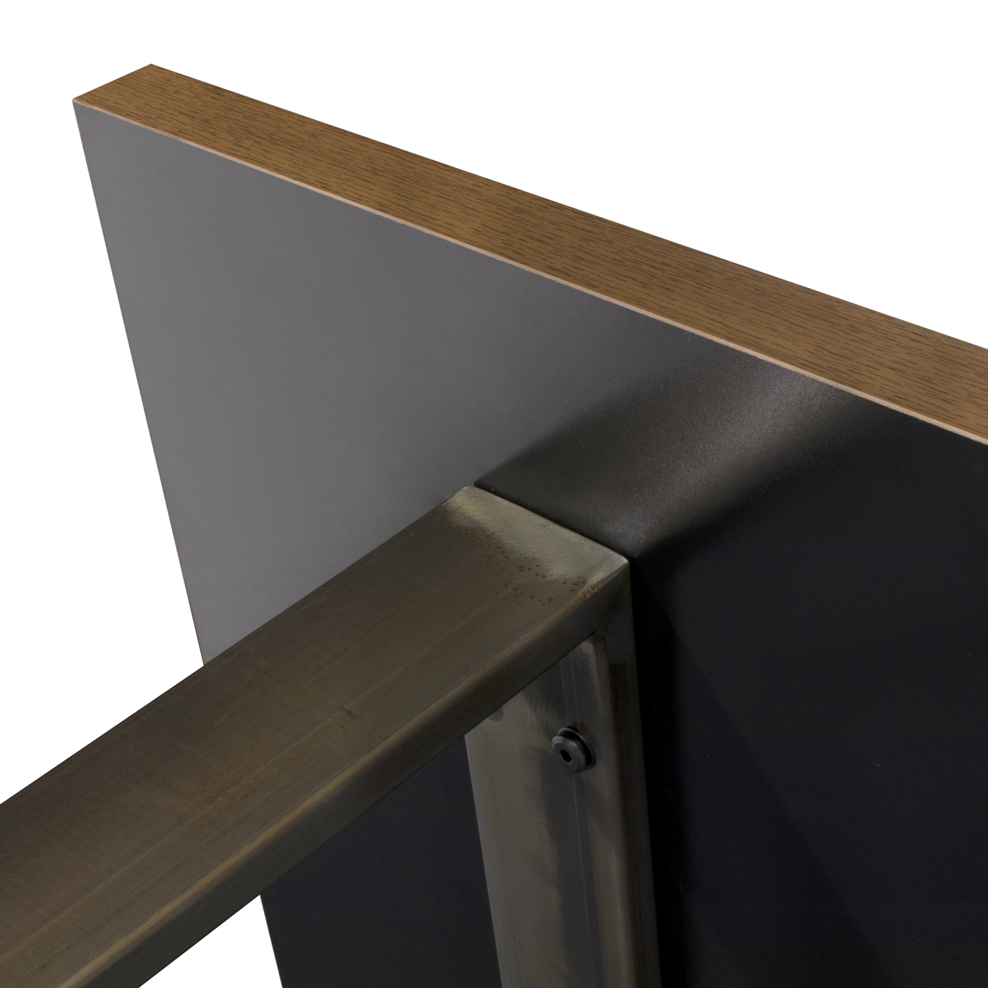 Dining Table MACON Cantilever Table Wooden Table Dining Table - Walnut + Industrial