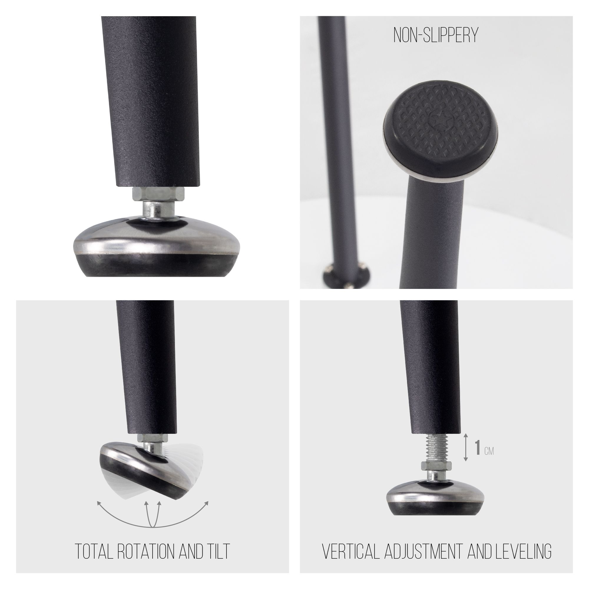 Esszimmer-Tisch CORIN | Tischplatte: Holz in Schwarz | Beine: Schwarz Esszimmer-Tisch CORIN | Tischplatte: Holz in Schwarz | Beine: Schwarz 90 cm