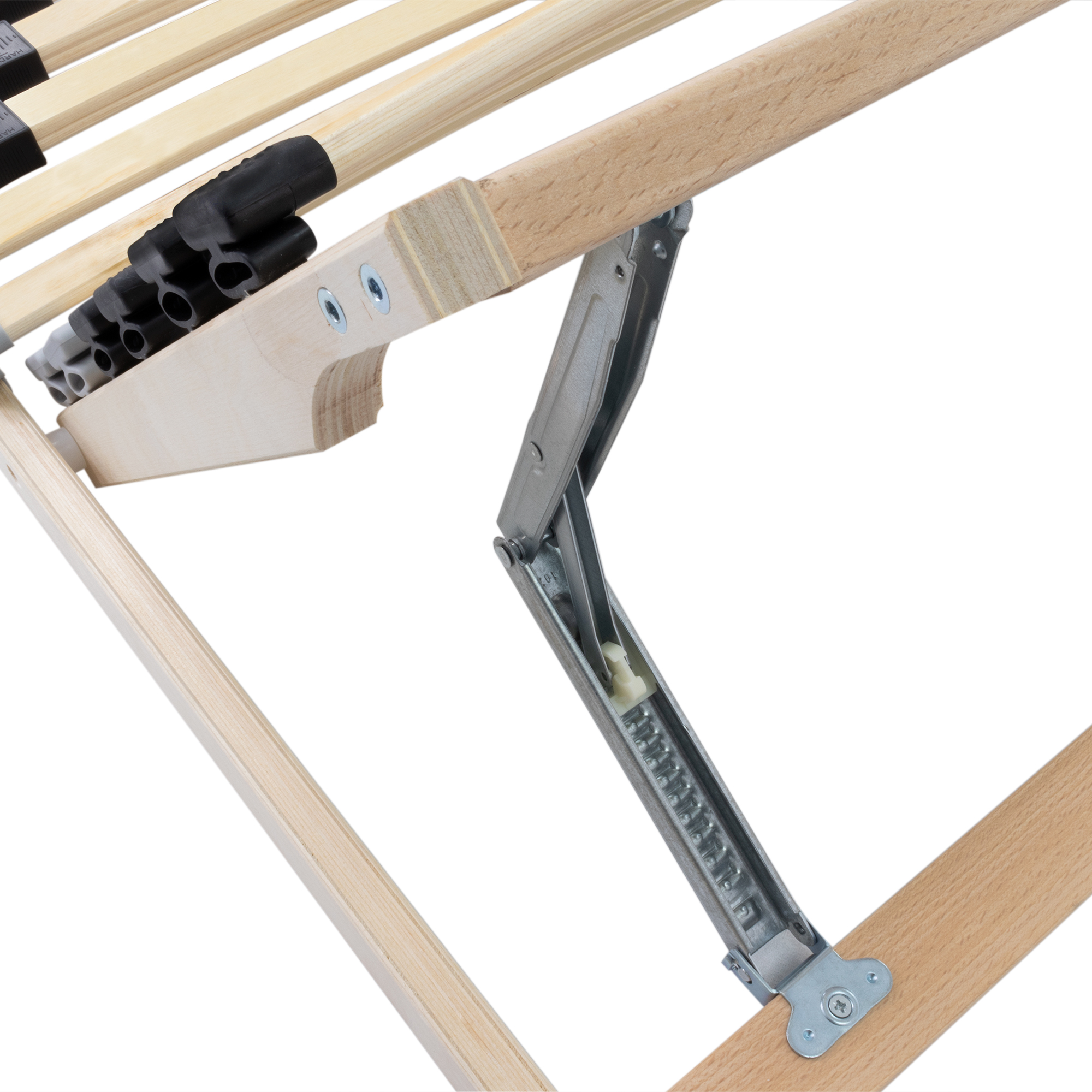 Lattenrost Luna 7 Zonen mit verstellbarem Kopfteil und Härte 90x200 cm