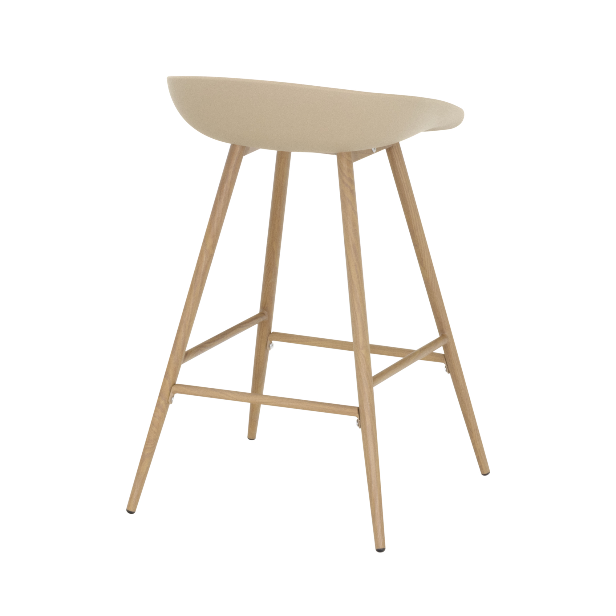 Design Barhocker Pollok in Beige 4er Set