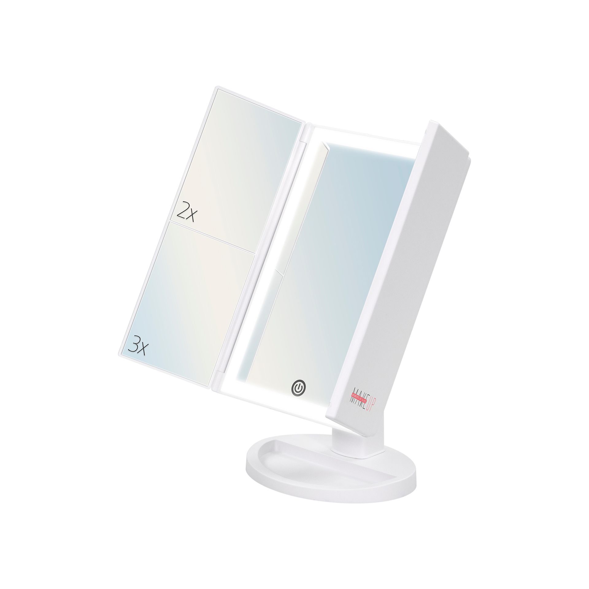 Schminkspiegel mit Vergrößerung MakeUp STRIPE mit dimmbarer LED Lichtleiste