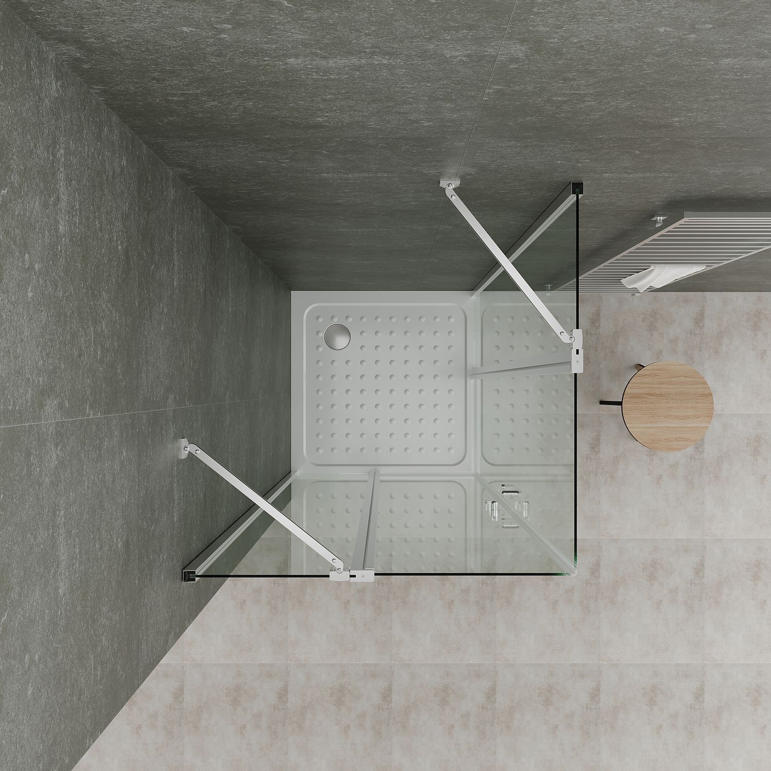 Eckeinstieg Linda mit Klapptüren aus ESG Sicherheitsglas Eckeinstieg Linda mit Klapptüren aus ESG Sicherheitsglas