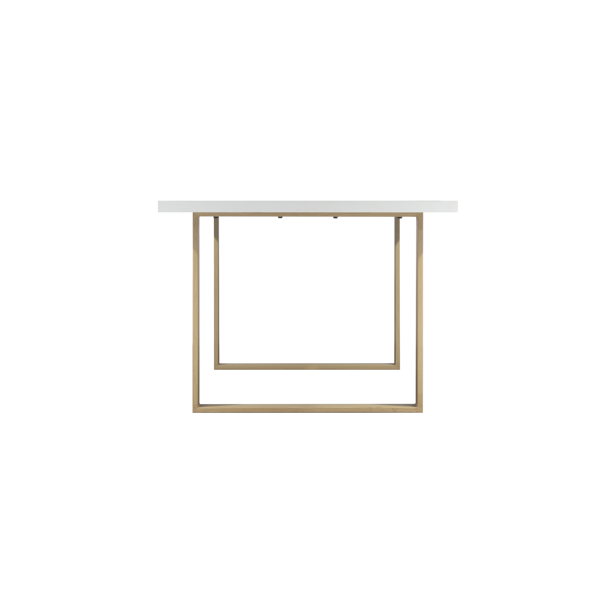Esszimmertisch MACON Kufentisch Holztisch Esstisch - Weiß + Eiche 140x 80 cm