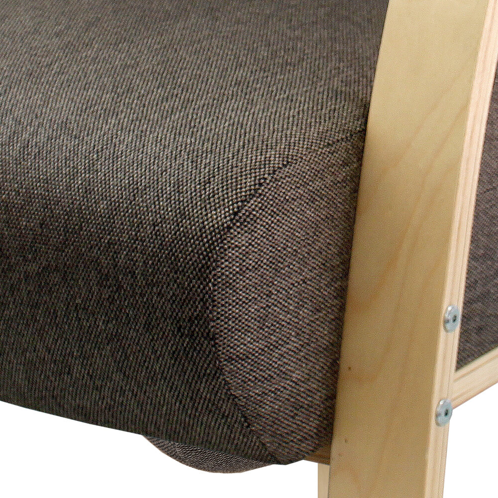 Polstersessel Lounge Sessel mit hochwertigem gepolsterten Stoffbezug - Grau