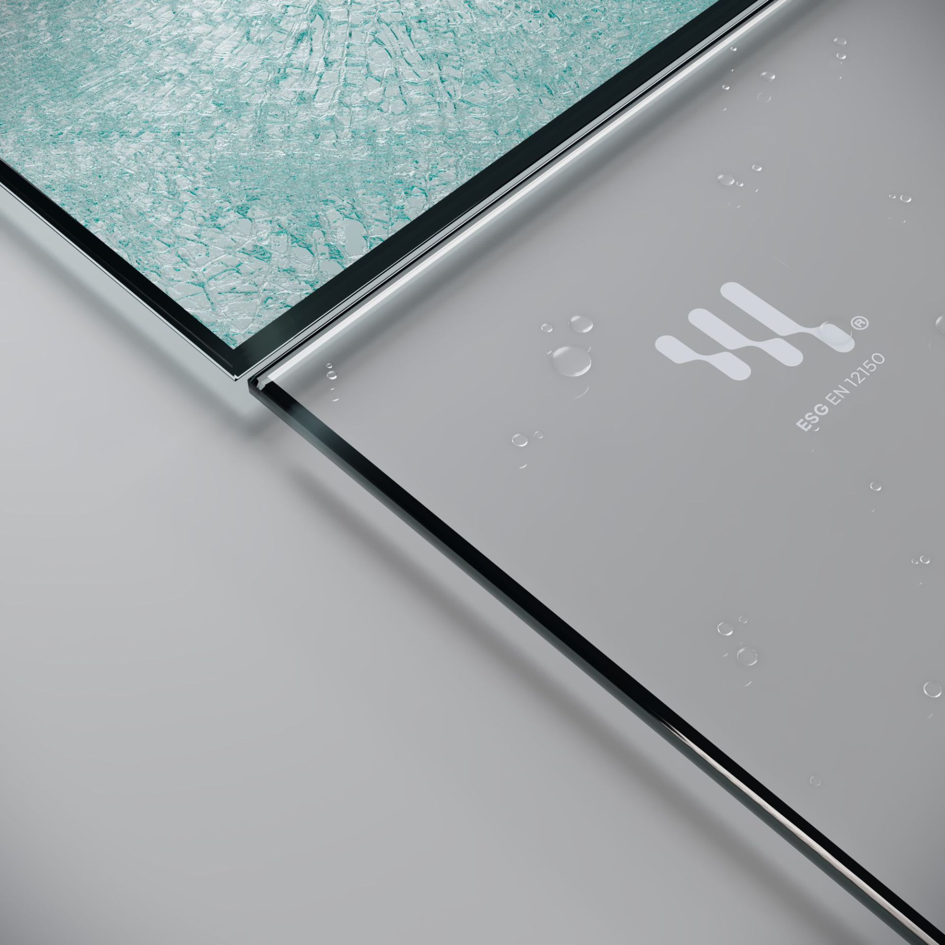 Eckeinstieg Jayla mit Drehtüren und schwarzen Profilen aus ESG Sicherheitsglas Shower Door Lara with Hinged Doors and Stainless Steel Handles, 68-104 cm, made of ESG Safety Glass