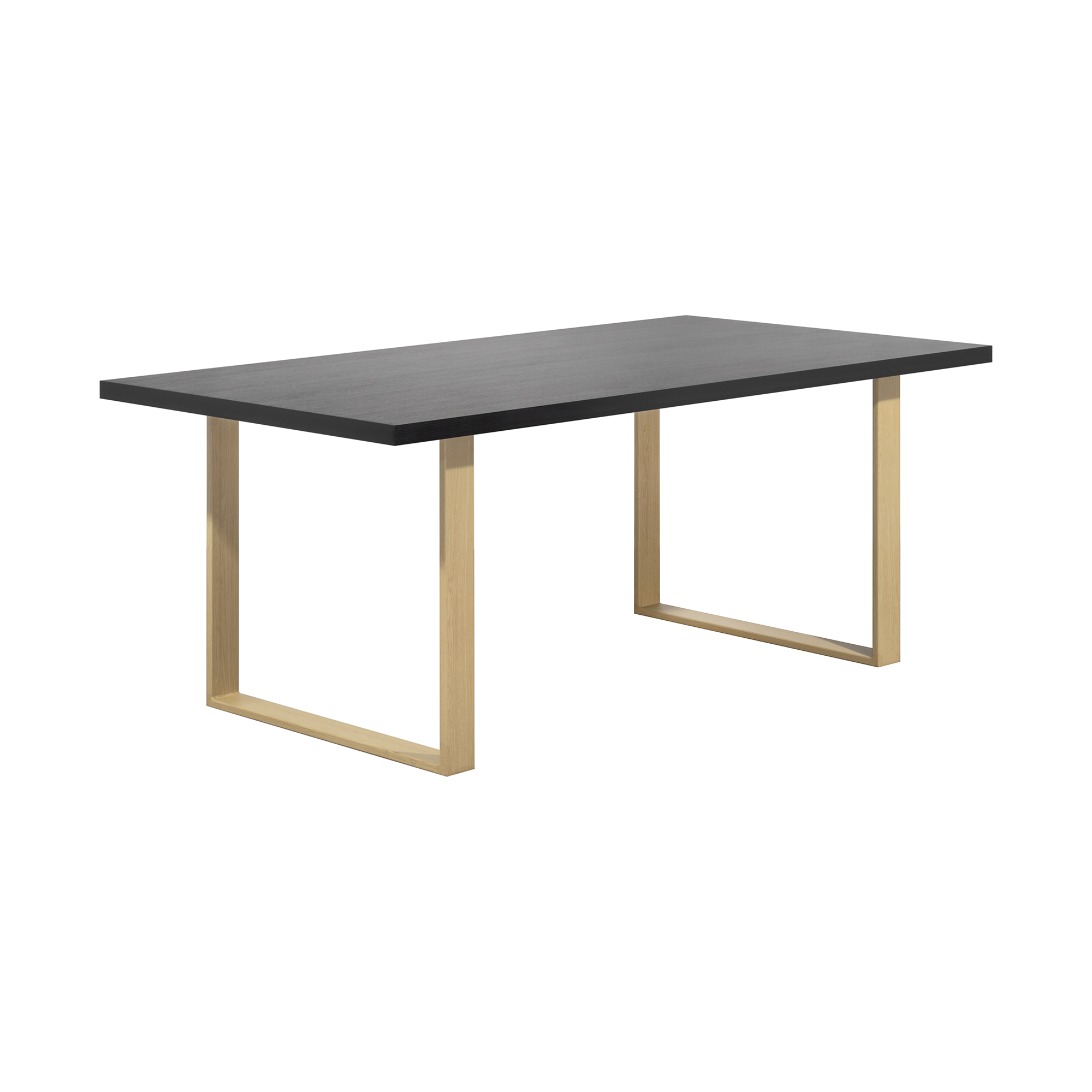 Esszimmertisch MACON Kufentisch Holztisch Esstisch Schwarz + Eiche 140x 80 cm