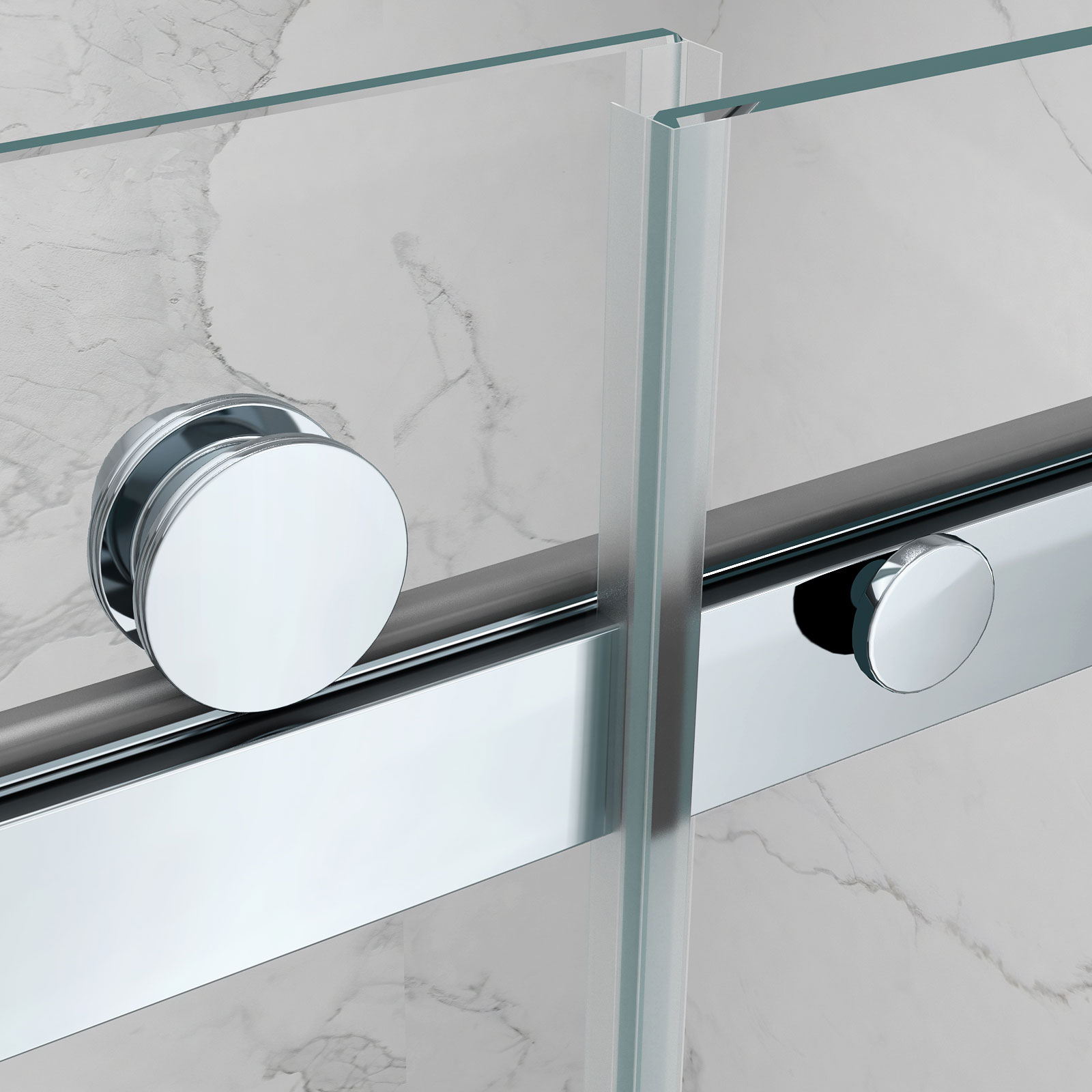 Nischentür Viola mit Schiebetür aus ESG Sicherheitsglas Nischentür Viola mit Schiebetür aus ESG Sicherheitsglas