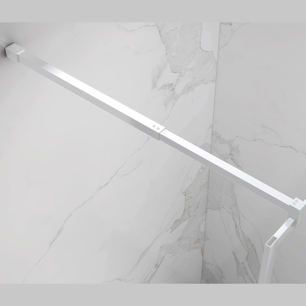 Walk In Dusche Gianna-R WHITE aus 8 mm starkem durchsichtigem ESG Sicherheitsglas