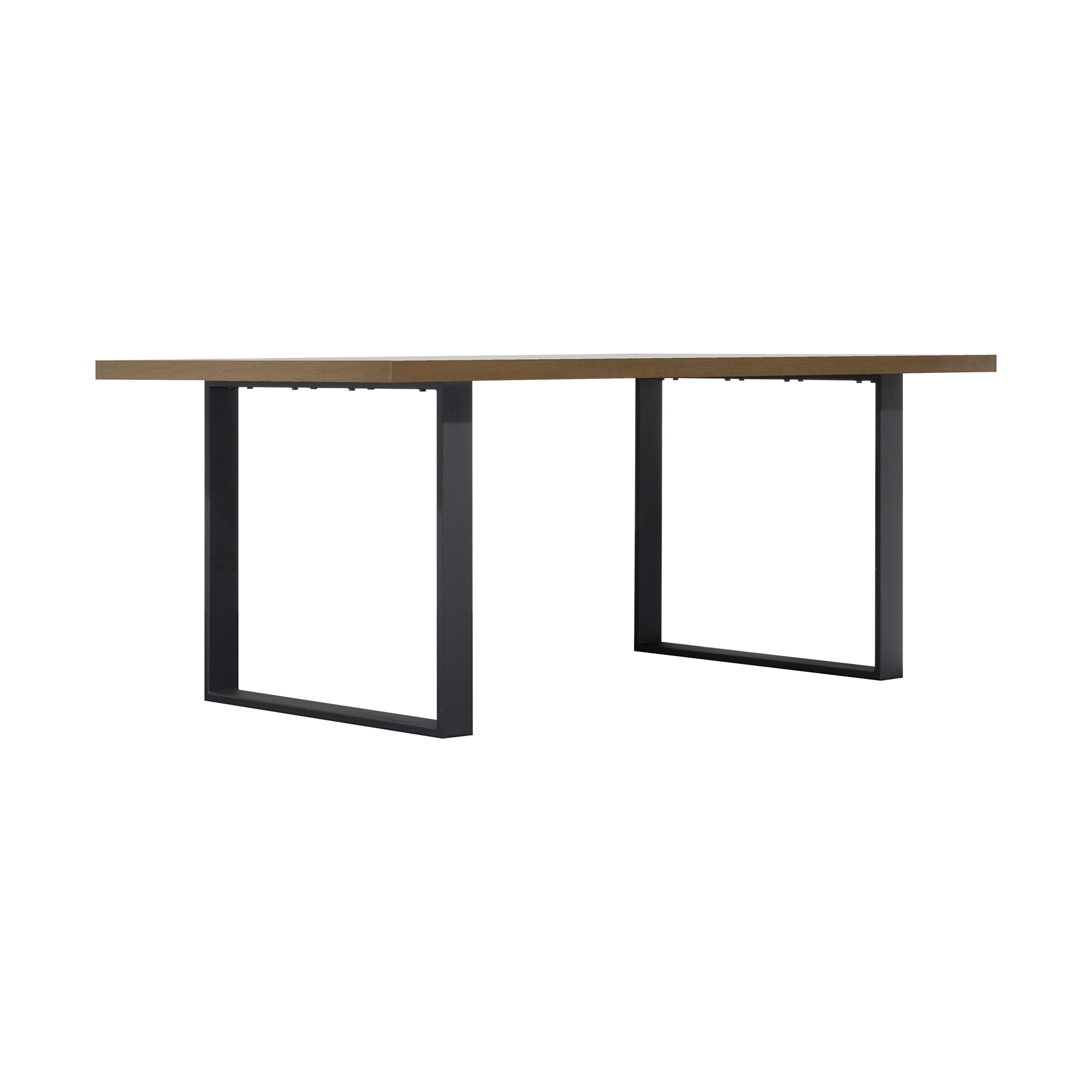 Esszimmertisch MACON Kufentisch Holztisch Esstisch - Nussbaum + Schwarz 220x100 cm