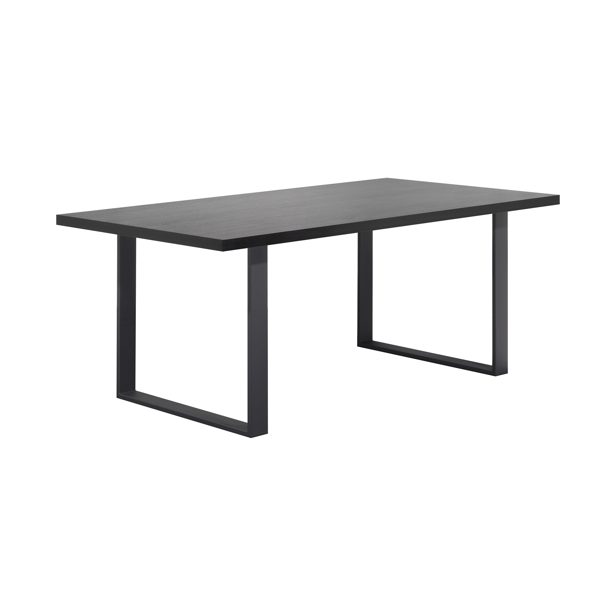Dining Table MACON Cantilever Table Wooden Table Dining Table - Black + Industrial