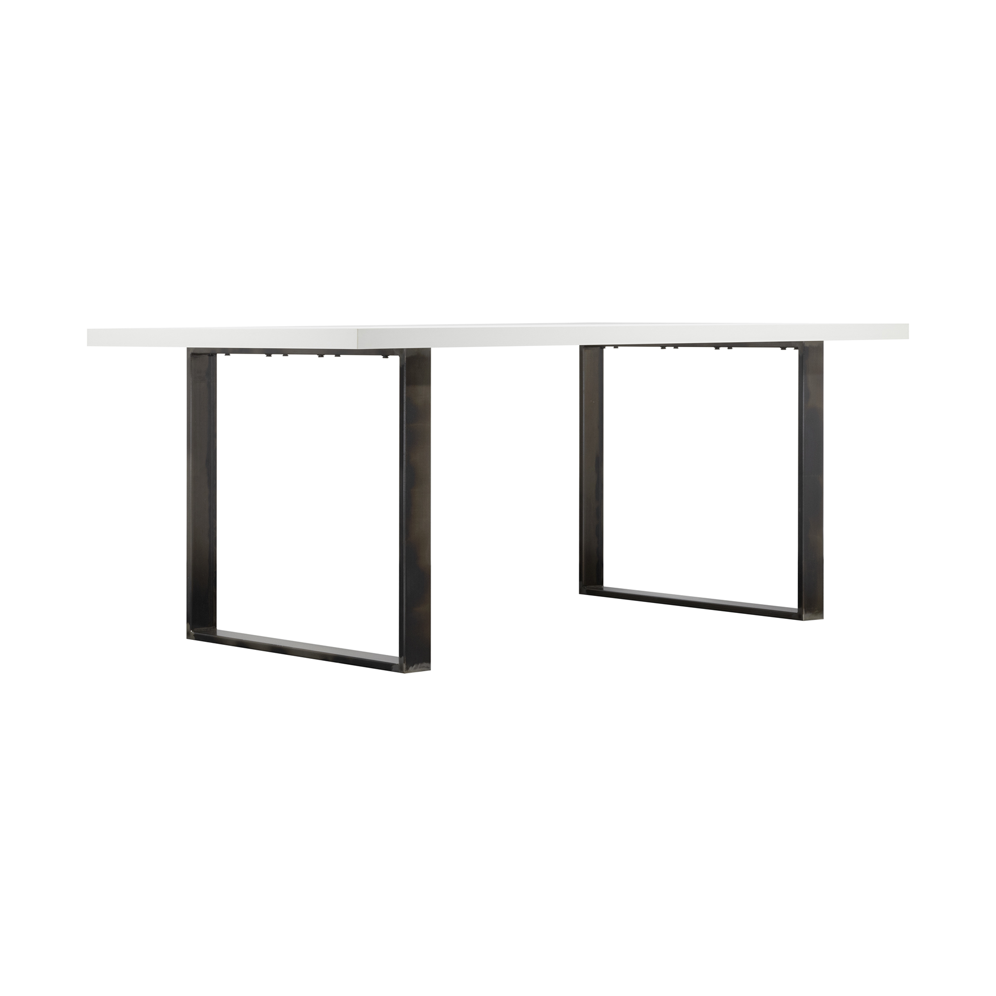 Esszimmertisch MACON Kufentisch Holztisch Esstisch - Weiß + Industrial Esszimmertisch MACON Kufentisch Holztisch Esstisch - Weiß + Industrial 140x 80 cm