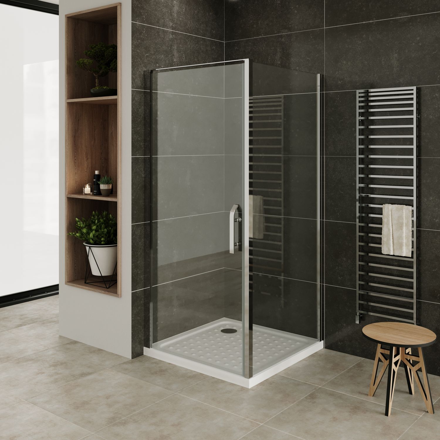 Fronteinstieg Nicole mit Klapptür aus 8 mm ESG Sicherheitsglas Fronteinstieg Nicole mit Klapptür aus 8 mm ESG Sicherheitsglas