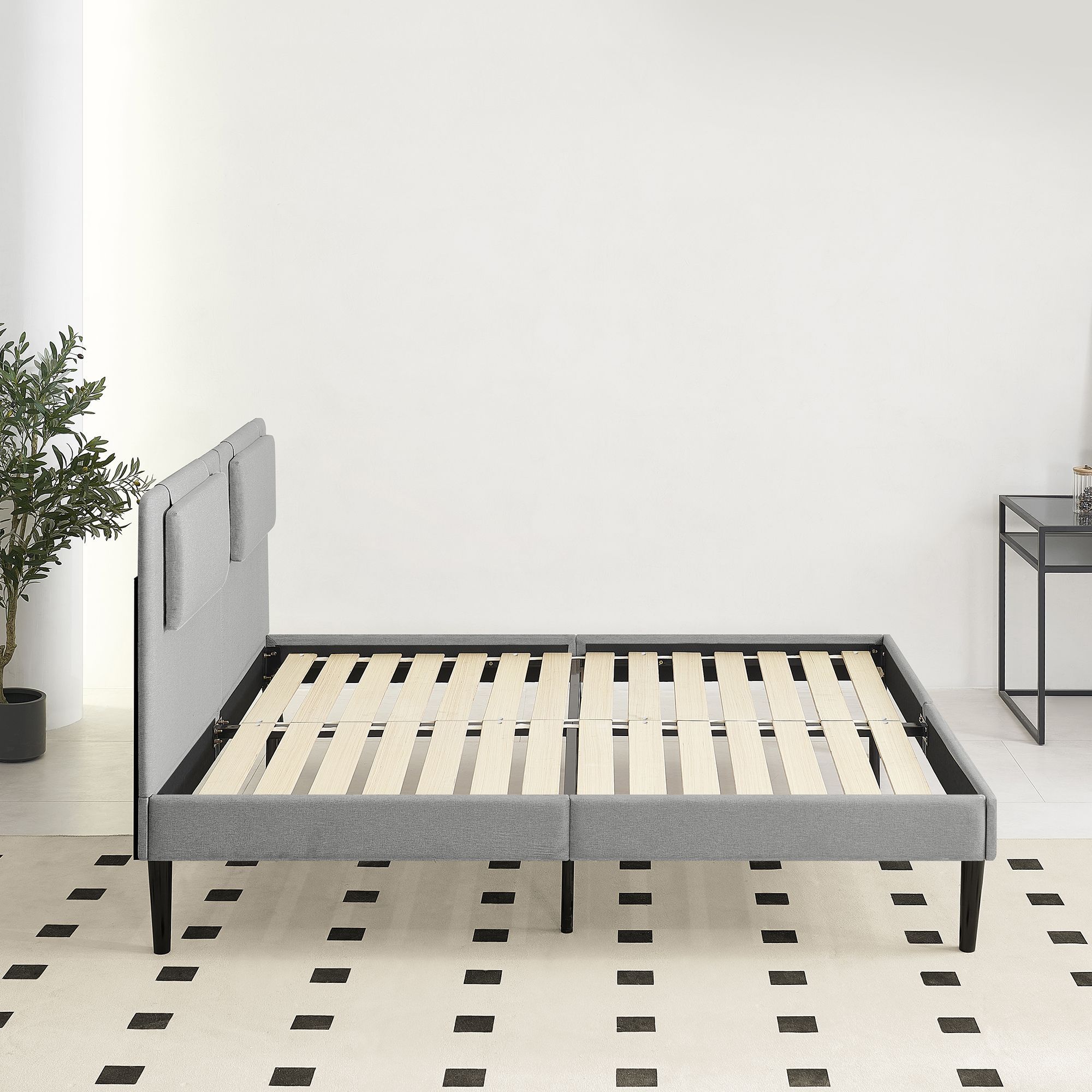 Design Polsterbettt Emily in Grau