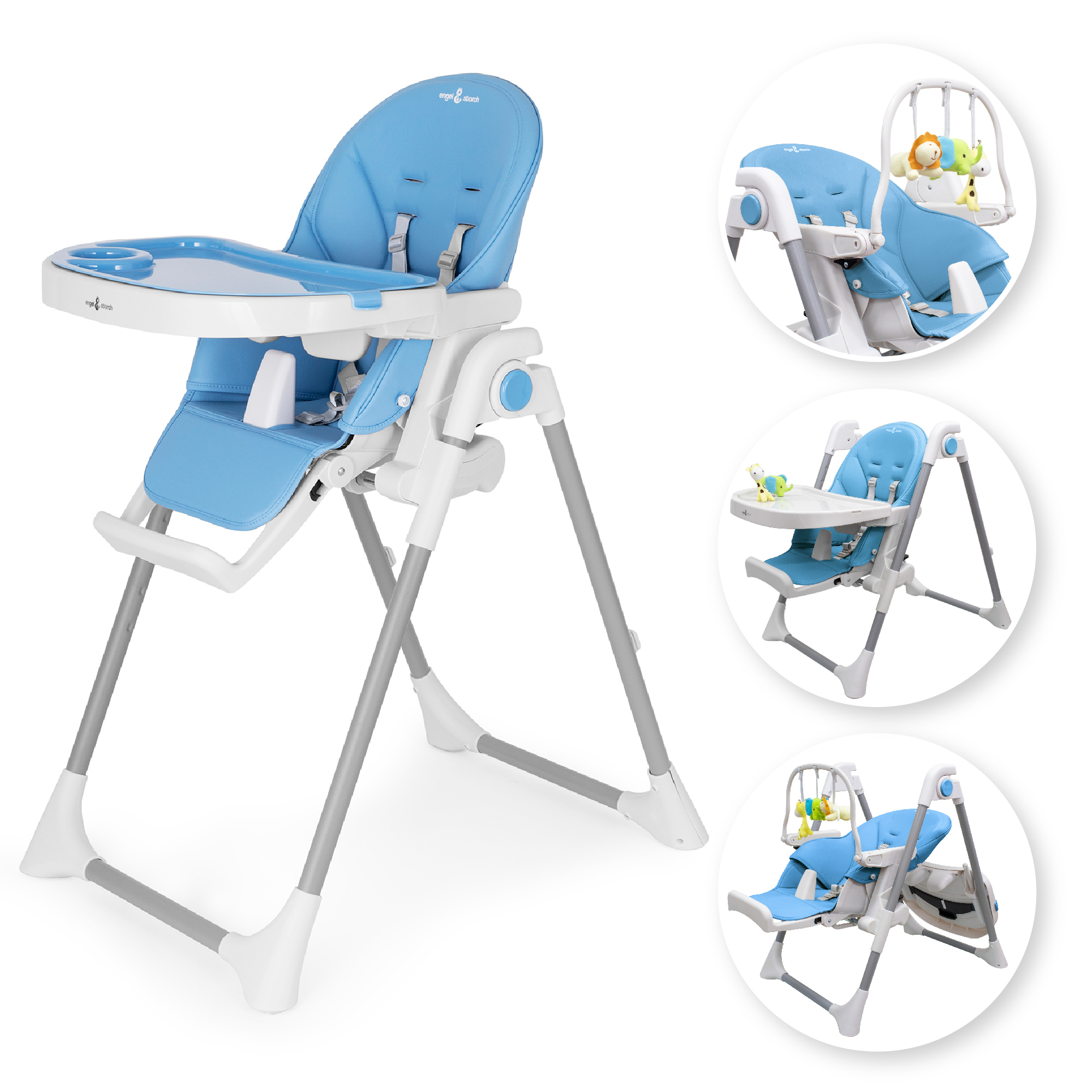 Child High Chair TANELI - Adjustable Baby Chair, Foldable with Play Arch Child High Chair TANELI - Adjustable Baby Chair, Foldable with Play Arch
